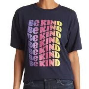 ABOUND GRAPHIC CREW NECK BE KIND WOMEN SHORT SLEEVE SHIRT SIZE MEDIUM